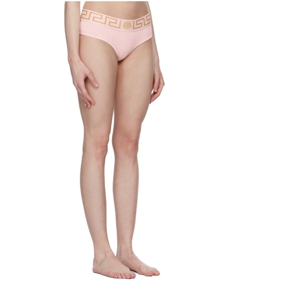NEW VERSACE UNDERWEAR Pink Greca Border Cheeky Briefs (SIZE 3=L) - Picture 2 of 4